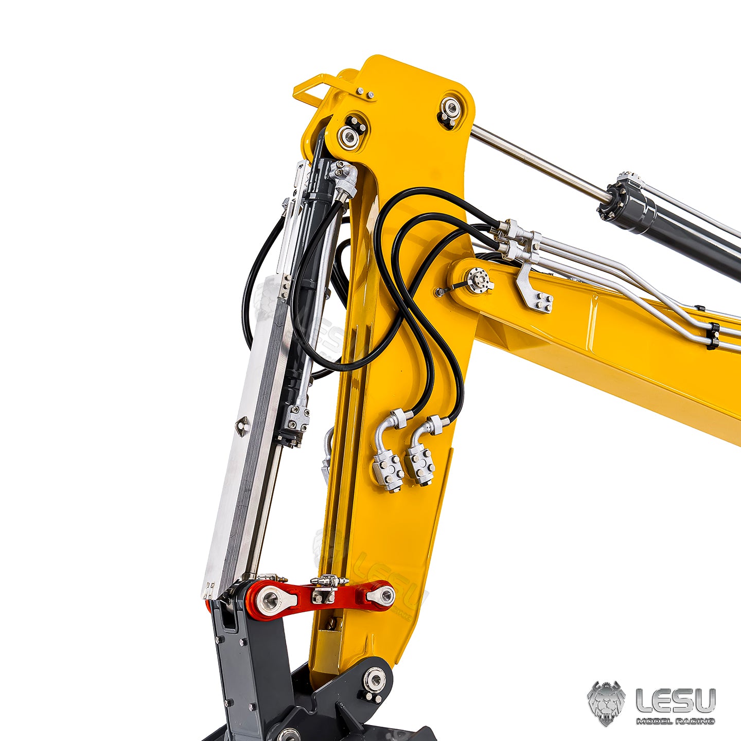 LESU AOUE LR956 1/14 RC Hydraulic Excavator KIT Metal 2 Arms Remote Control Digger Model 4MPA Dual Pumps Light 6CH Brass Valve