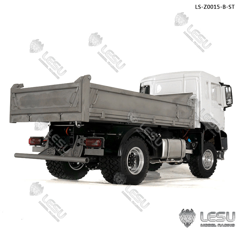 LESU 1/14 RC Metal 4*4 Hydraulic Dumper Truck With Light Sound Motor ESC Standard Edition Construction Tipper Vehicle Model