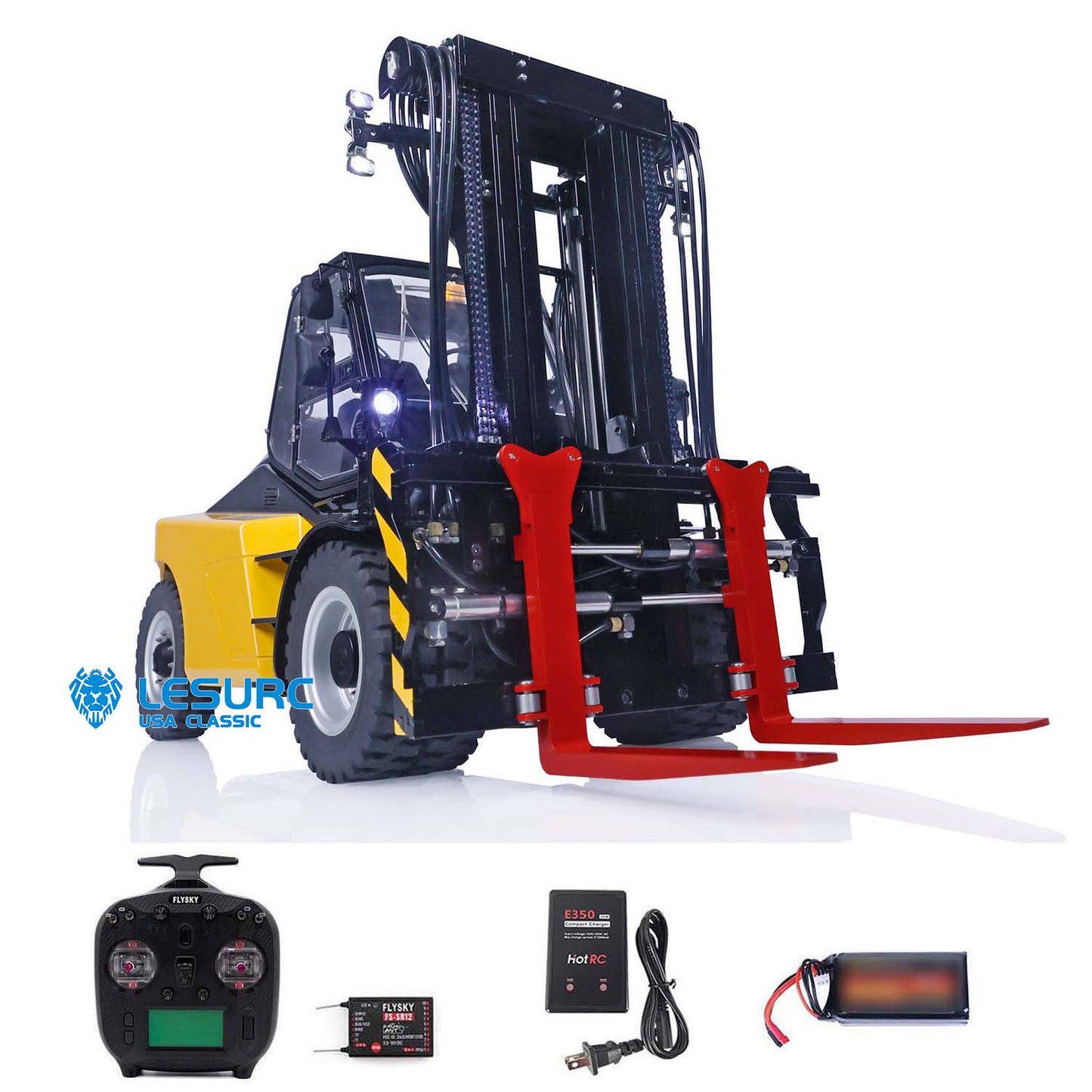 1/14 Aoue-LD160S RC Hydraulic Fork Lift LESU Remote Control Forklift Car Metal Trucks Engineering Vehicles