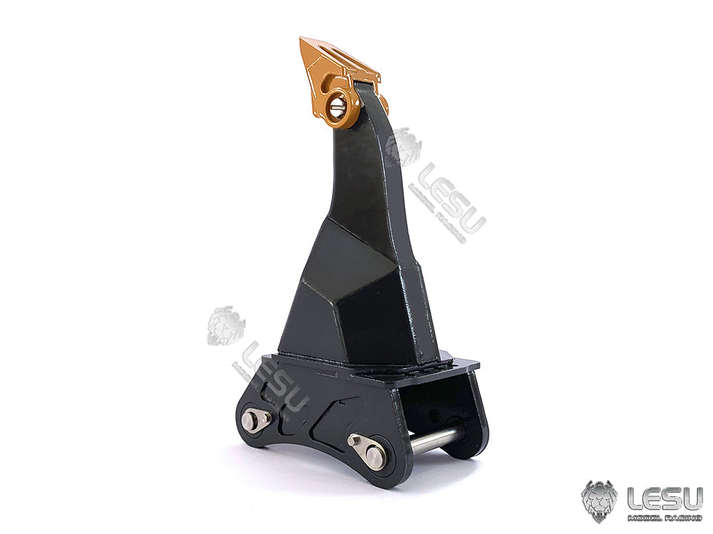LESU Metal Fork Curved Blade Ripper Quick Release Compactor Tiltable Bucket for RC Excavator 1/14 ET35 Hydraulic Electric Digger