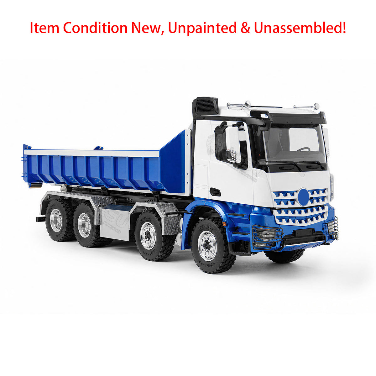 LESU Z0088 1/14 8x8 Metal Roll Off RC Hydraulic Dump Truck with Folding Hook Lift 3 Speed Transmission Differential Lock Sound Light
