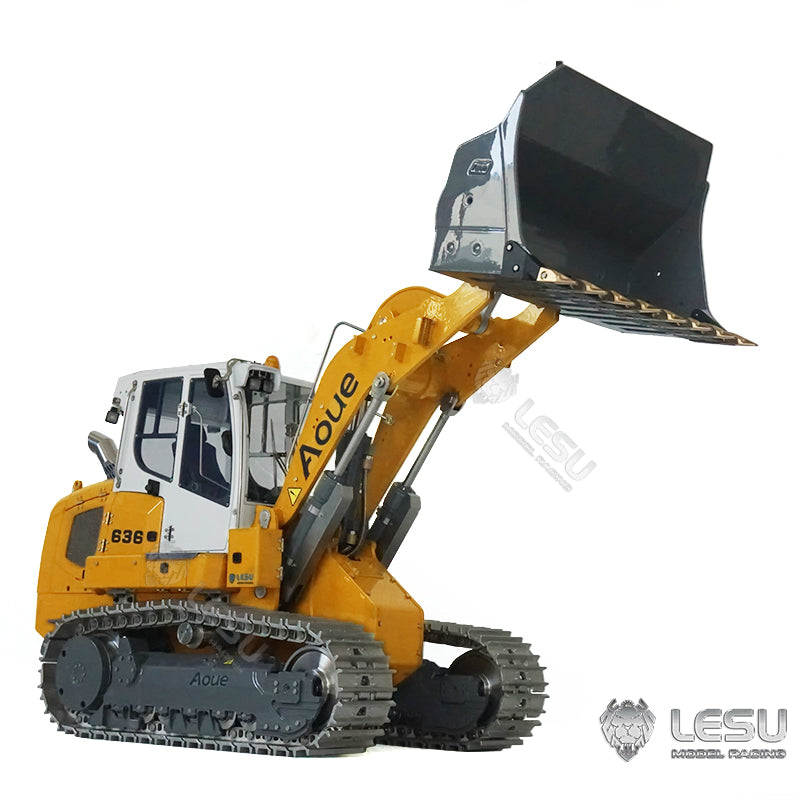 LESU 1/14 Metal Hydraulic Tracked 2CH Valve RC Painted Loader W/ PL18EVLITE Radio Servo ESC Decals Light Sound System Motor