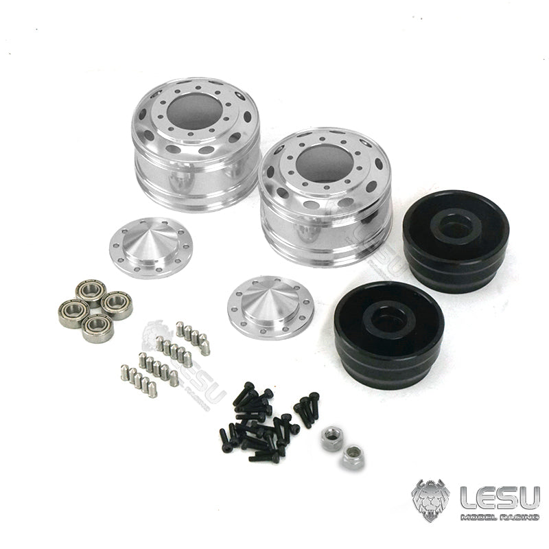 LESU Bearing Brake Metal Front Wheel Hub DIY Spare Part Suitable For RC 1/14 Truck American Vehicle Cars Model Accessory