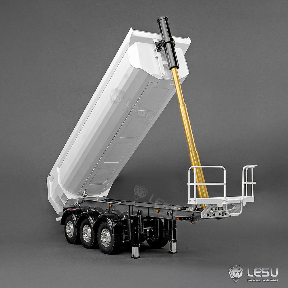 LESU 3Axles Metal 1/14 RC Hydraulic Dump Trailer for DIY TAMIYA Tractor Truck Radio Controlled Lorry Vehicle R620 770S FH16