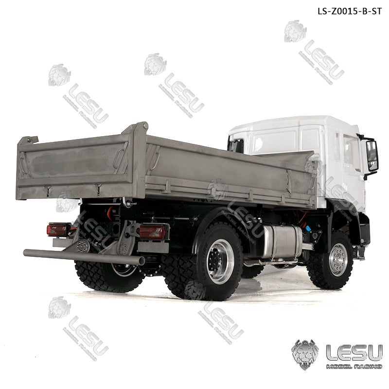 In Stock LESU 1/14 Scale Metal 4*4 Chassis TGS Hydraulic Dumper Truck Construction Vehicle Model Light Sound System Motor ESC Servo