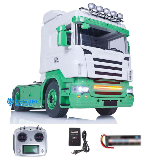 1/14 4X4 RC Tractor Truck LESU Metal Chassis Ready to Run Wireless Controlled Cars Model Painted Assembled