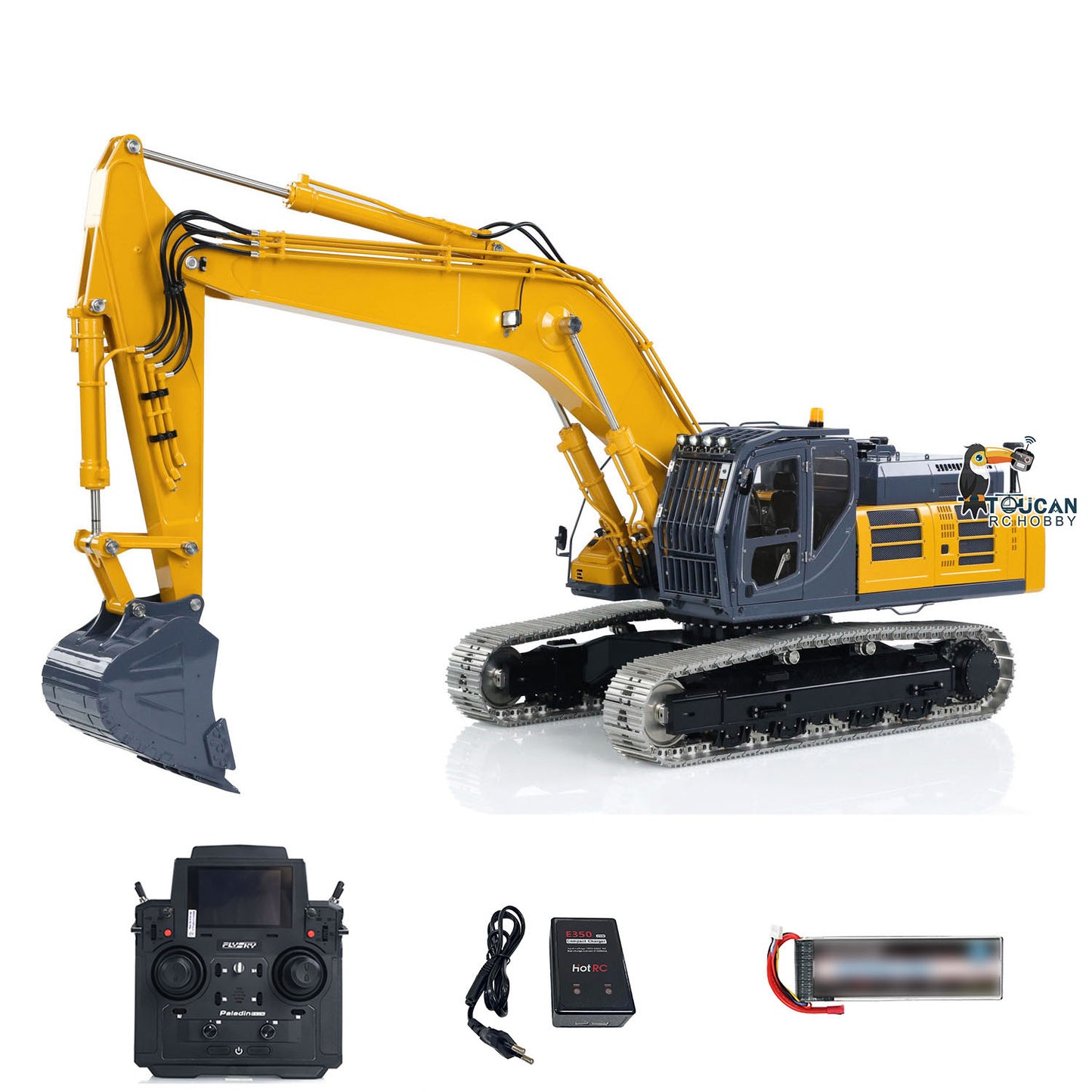LESU 1/14 Hydraulic RC Excavator AOUE SK500 RTR Metal Digger Model Construction Vehicles 6CH Valve Paladin PL18EV LITE Battery