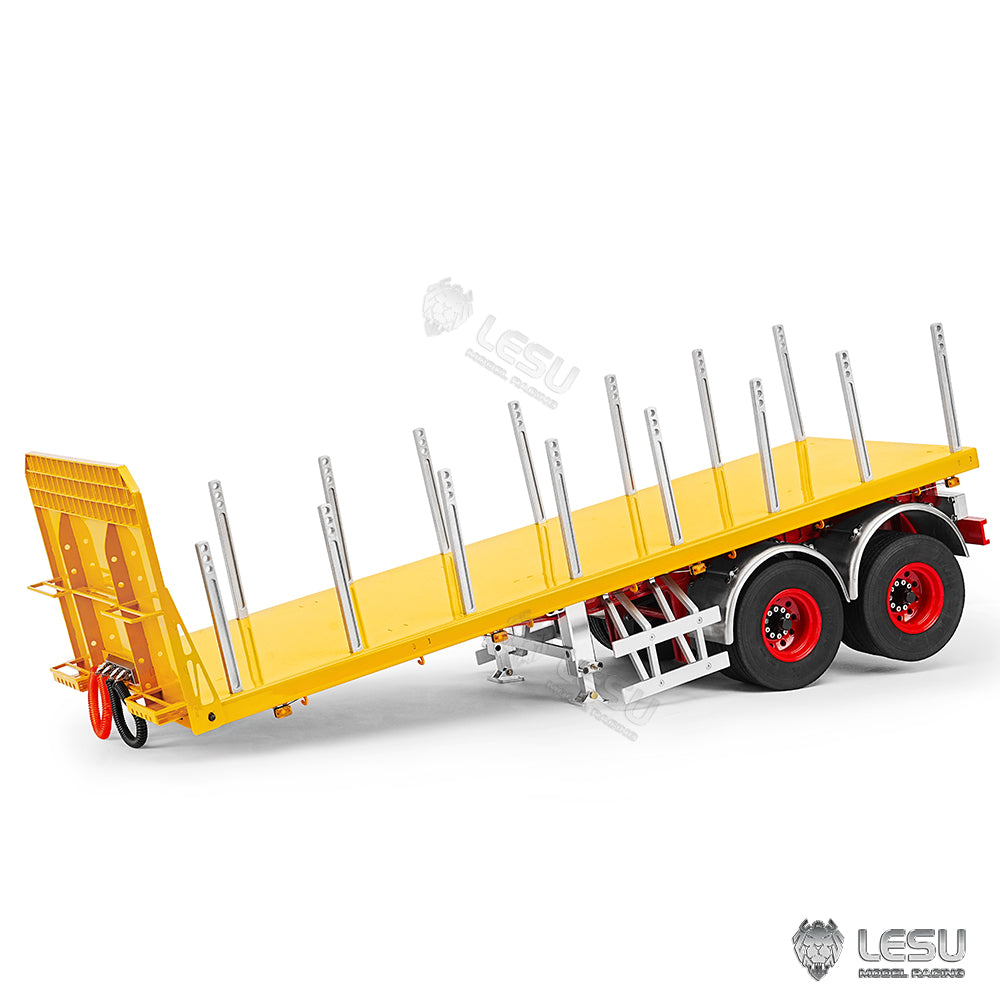 LESU 1/14 20FT 2Axles Metal Semi Trailer for Remote Control Cars RC Tractor Truck Model Assembled