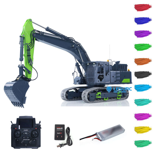 LESU 1/14 RC Metal Hydraulic Excavator Aoue ZX490 Upgraded Remote Control Heavy Digger Model Paladin PL18EV Lite Sound Smoke