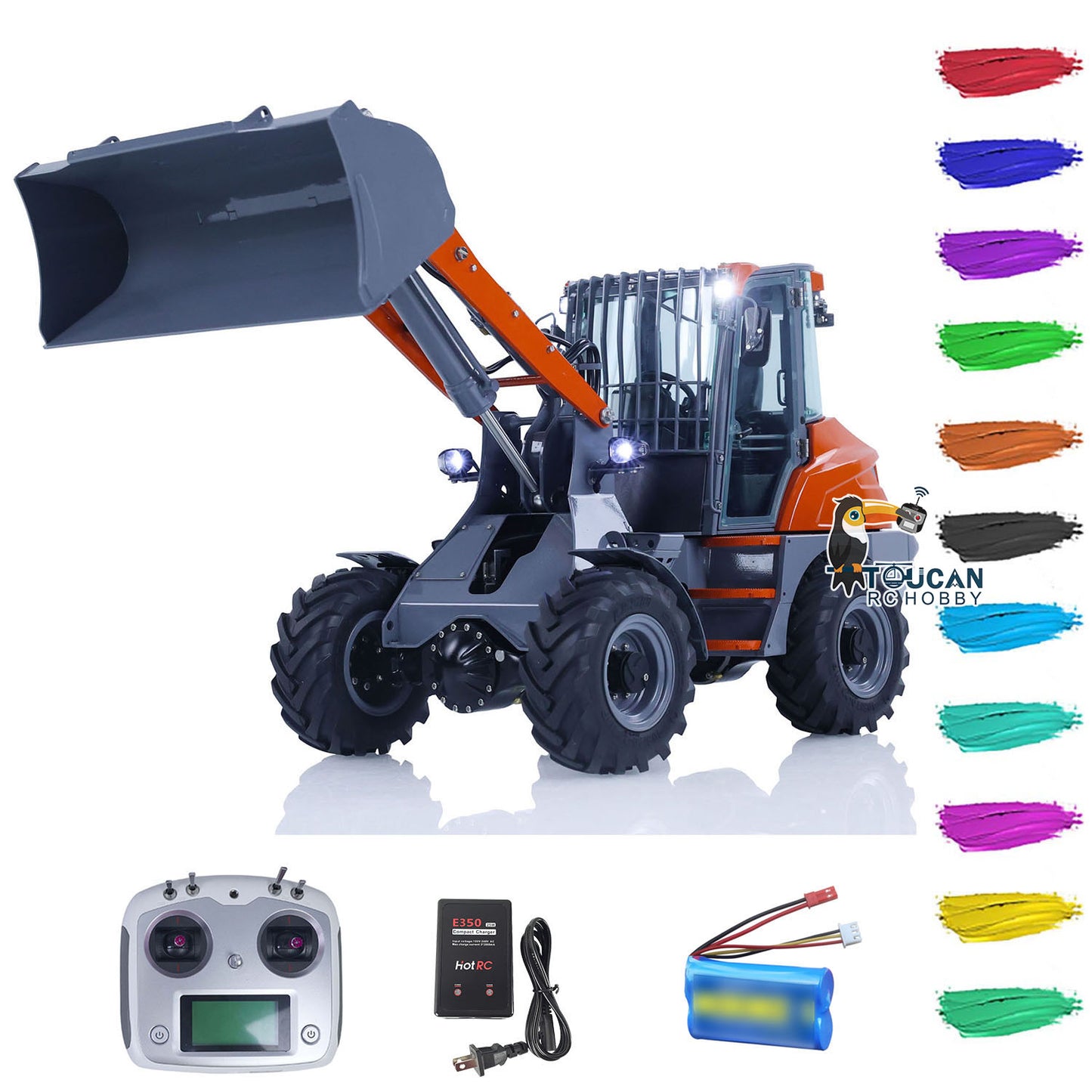 LESU 1/14 RC Hydraulic Loader AOUE MCL8 Construction Tipper Model With Sound Radio Control 4 TH Reversing Valve Rear Hook