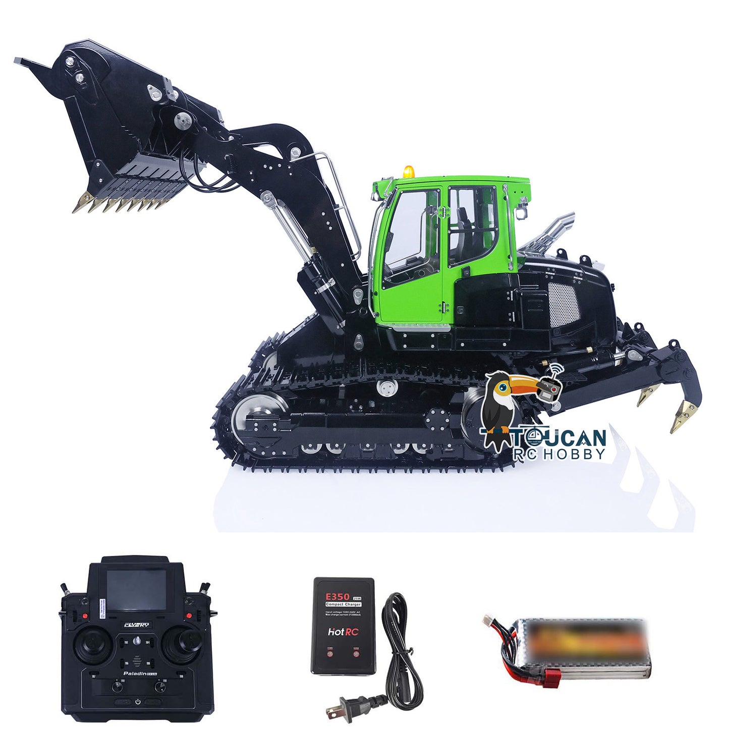 LESU 1/14 Metal RC Hydraulic Tracked Loader 636 Premium Version Remote Control Tracked Car Model With 4TH Reversing valve
