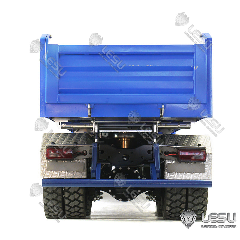 LESU 1/14 Scale Remote Controlled TGS Three-way Transmission Dumper Truck Hydraulic Model W/ Lights Sound System Motor ESC Cab