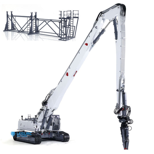 LESU 1/14 RC Hydraulic Demolition Excavator Aoue LR960 Heavy Machine Finished Digger Engineering Car Model 13CH Valve Pump Lights