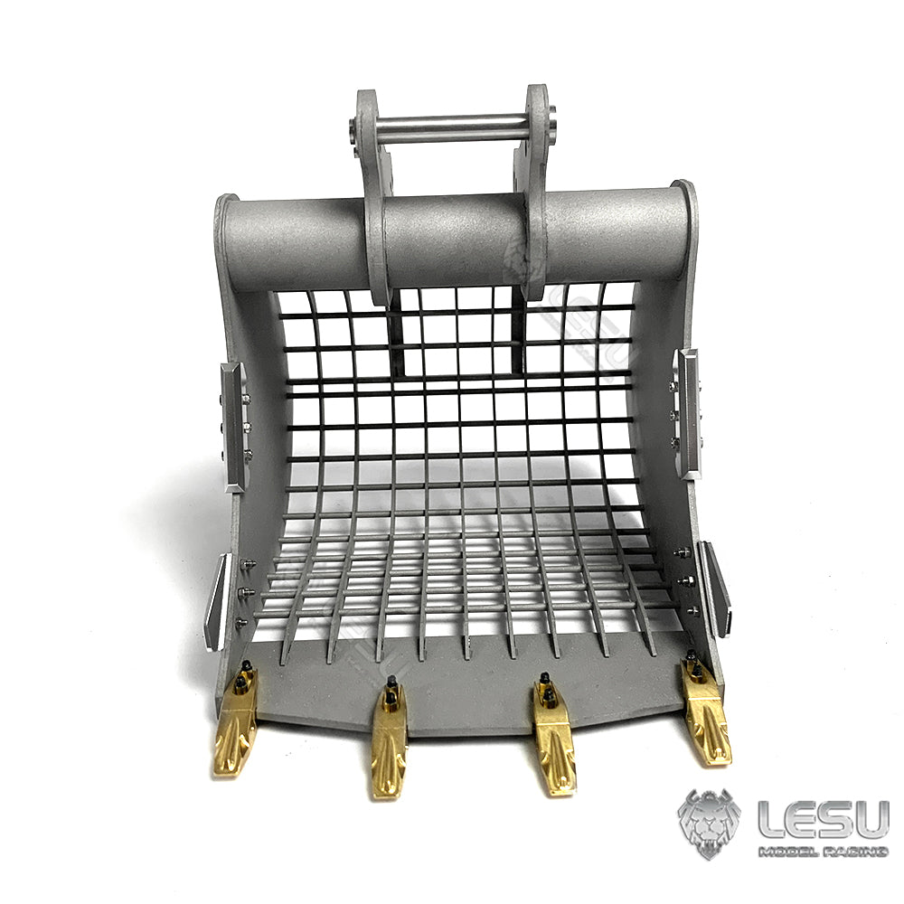 LESU Metal Grille Narrow Bucket for 1/14 ET35 RC Hydraulic Excavator Accessories