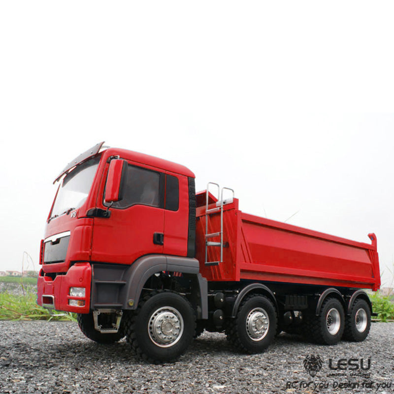 In Stock LESU 1/14 8*8 Hydraulic Painted RC Dumper Tipper For Truck Bucket Model W/ Motor ESC Servo Light Sound W/O Battery