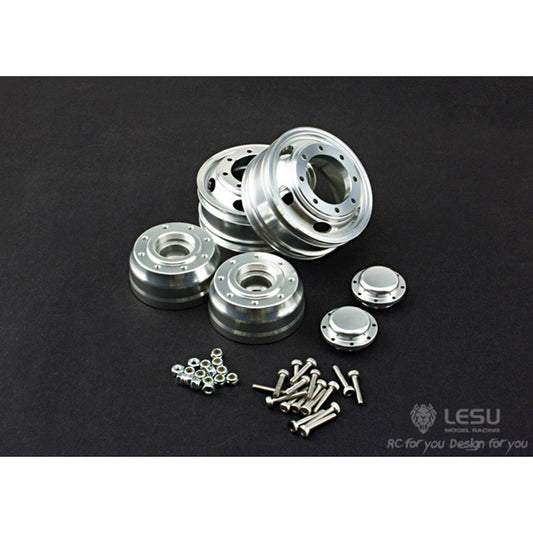 LESU Front Wheel Metal Hub for 1/14 Scale Radio Controlled Dumper Tractor DIY Truck Model Replacements Spare Parts