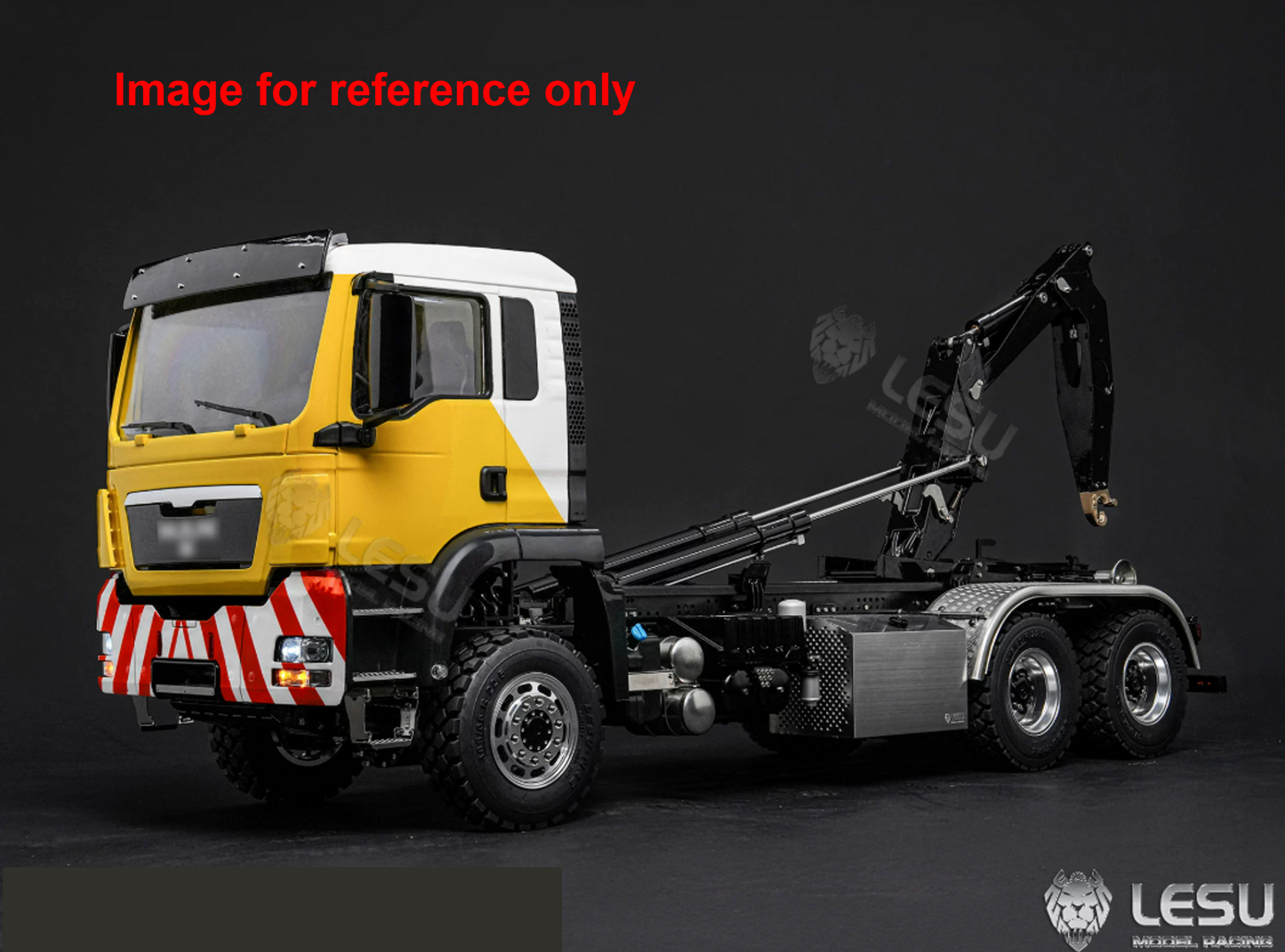 LIMITED-TIME SALE IN Stock LESU Z0102 1/14 Hydraulic RC Roll On Off Dump Truck 6x6 Folding Hooklift Carrier with 5CH Valve 3 Speed Gearbox Differential Lock Sound Light