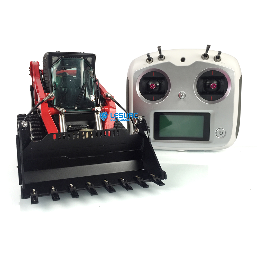 Sell out in seconds! LESU 1/14 Aoue-LT5 Metal Hydraulic Tracked Skid-Steer Loader Radio Controlled Loader Ready To Run Model Light System Charger Battery