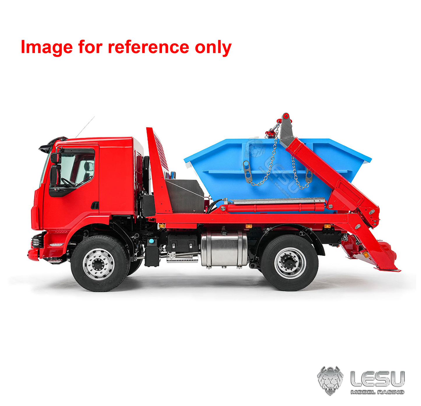 LESU 1/14 Z0067 Z0069 Metal 4X4 RC Hydraulic Skip Loader Truck Swing Arm Garbage Dumper 4CH Valve Light Sound Hub Reduction Axle Lock