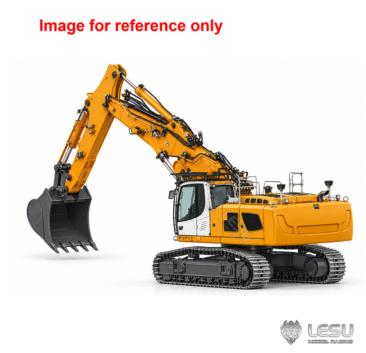 LESU LR956 1/14 Metal RC Hydraulic Drive Excavator B0030 3Arms Dual Pumps Digger with Electronic Display Screen 10CH Valve Light System