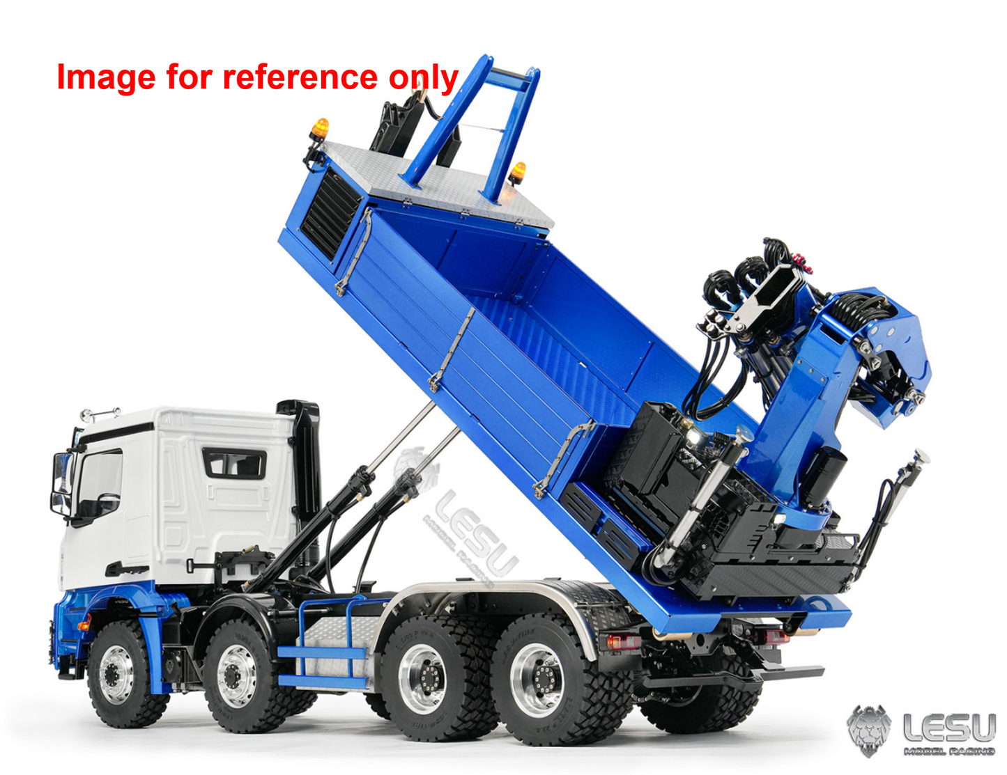 LIMITED-TIME SALE IN Stock LESU Z0108 1/14 RC Hydraulic Roll On off Dumper Truck Crane Unassembled Plastic Cabin Metal 8x8 Chassis Tipper Axles Lock 2+7CH Valve