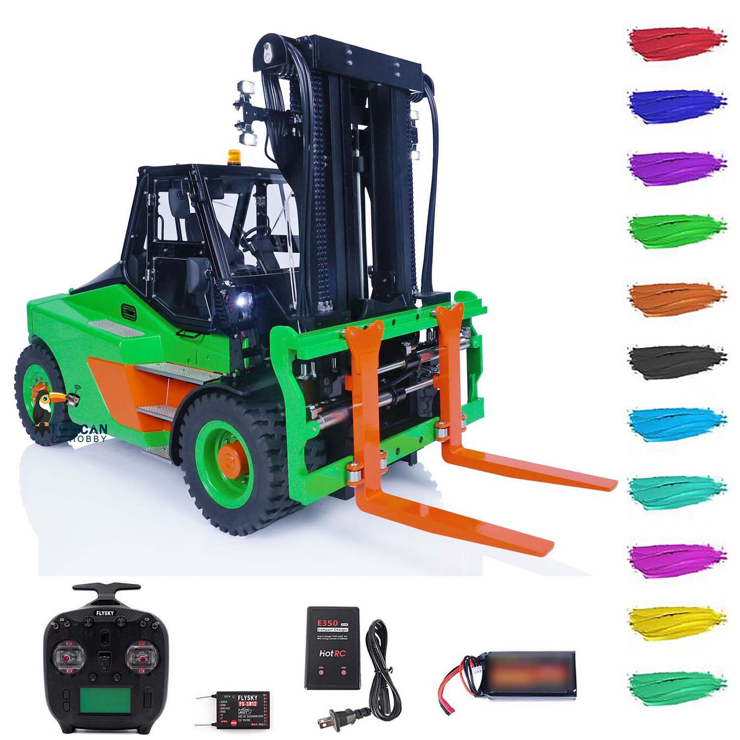 LESU 1/14 Heavy RC Hydraulic Fork Lift Aoue-LD160S With ST8 Radio System SR12 Reversing E350 Charger Remote Control Vehicle Model