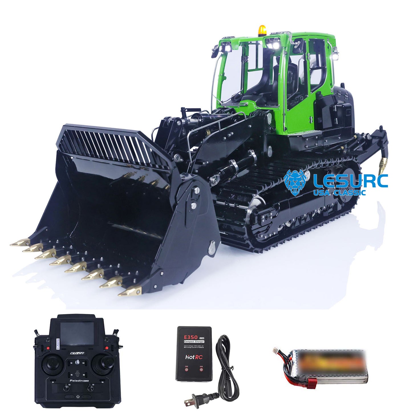 LESU LR636 1/14 Metal Hydraulic RC Tracked Loader Brushless Motor PL18EV Lite Remote Controller 4 Ways Directional Valve Sound Light System