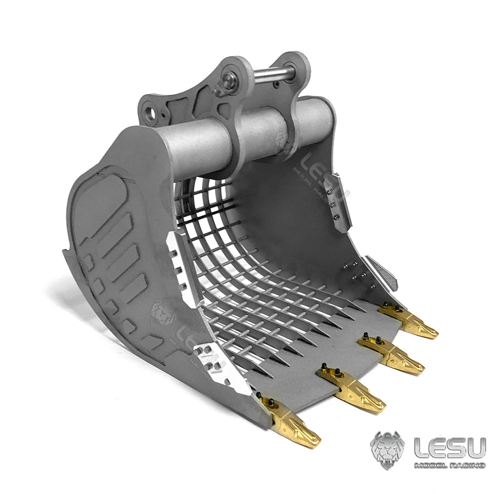 LESU Metal Grille Narrow Bucket for 1/14 ET35 RC Hydraulic Excavator Accessories