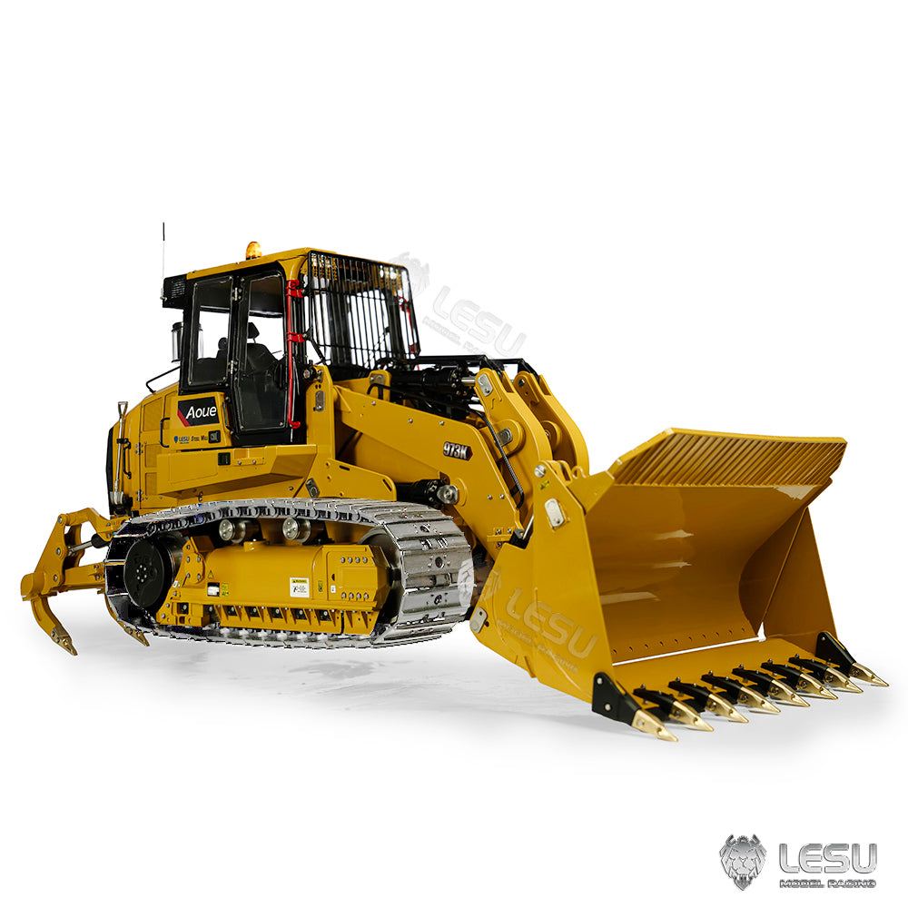 LESU 973K 1/14 Metal RC Hydraulic Loader B0024 with Openable Bucket Rear Ripper Light Sound System for Construction Model Hobbyists
