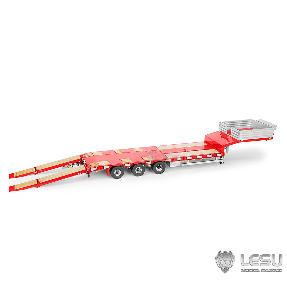 LESU 1/14 Hydraulic Lifting Tailboard Metal Trailer for RC Tractor Truck Lorry Emulated Construction Vehicle Model Lights Pump ESC