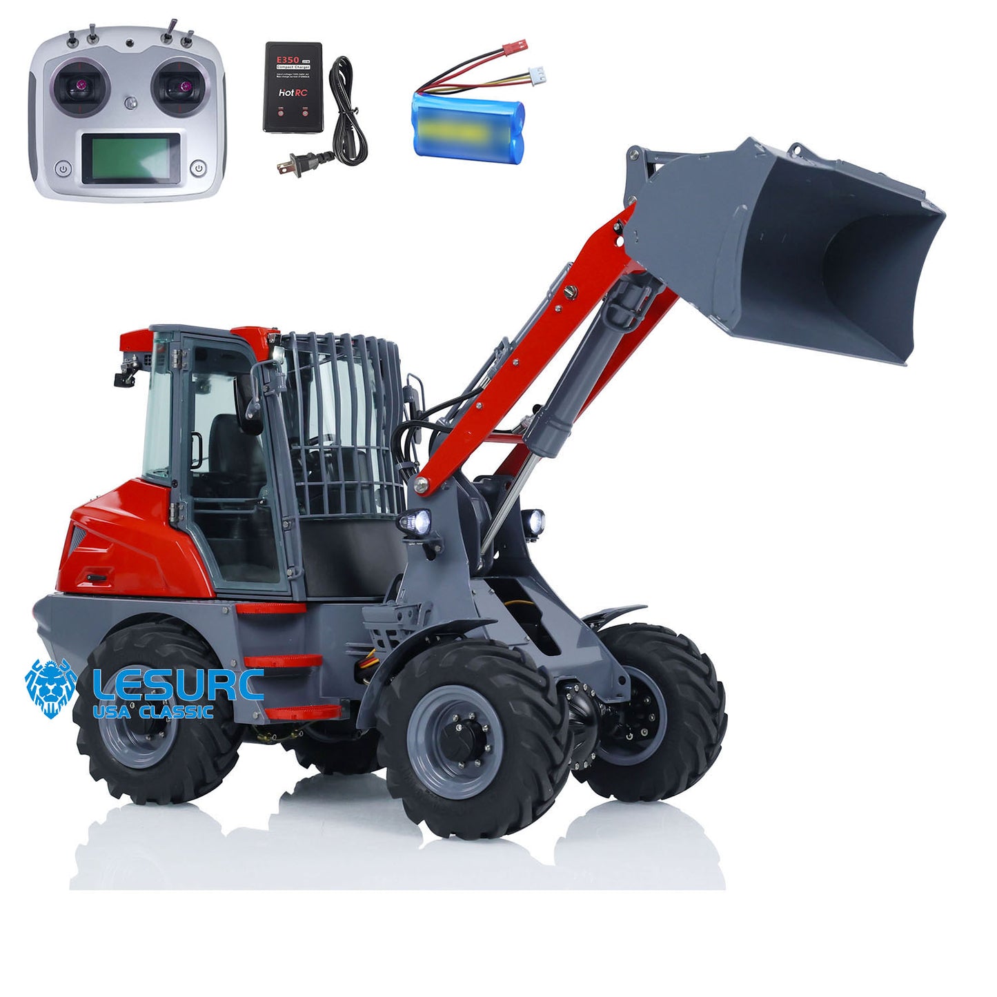 LESU 1/14 AOUE-MCL8 Hydraulic RC Loader Remote Control Construction Vehicles Painted Assembled ESC Servo Motor