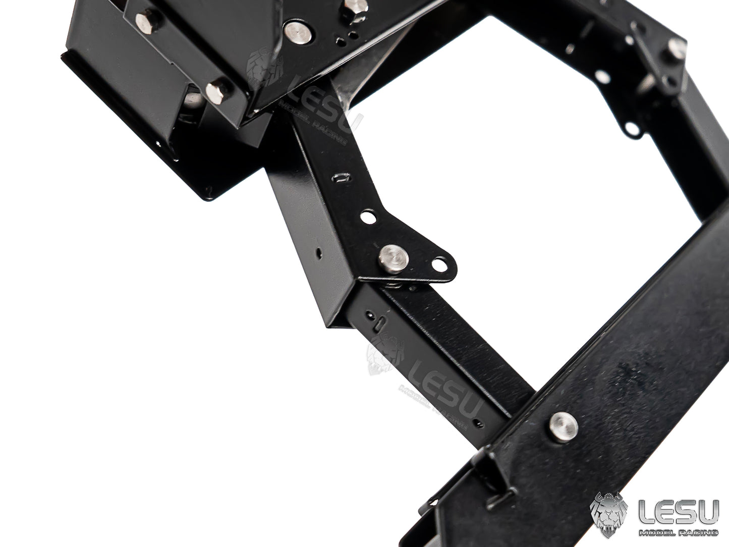 LESU Metal Hydraulic Telescopic Rear Tail Bumper Sets for Roll On Off Dumper DIY 1/14 Remote Control Truck Model Without Light