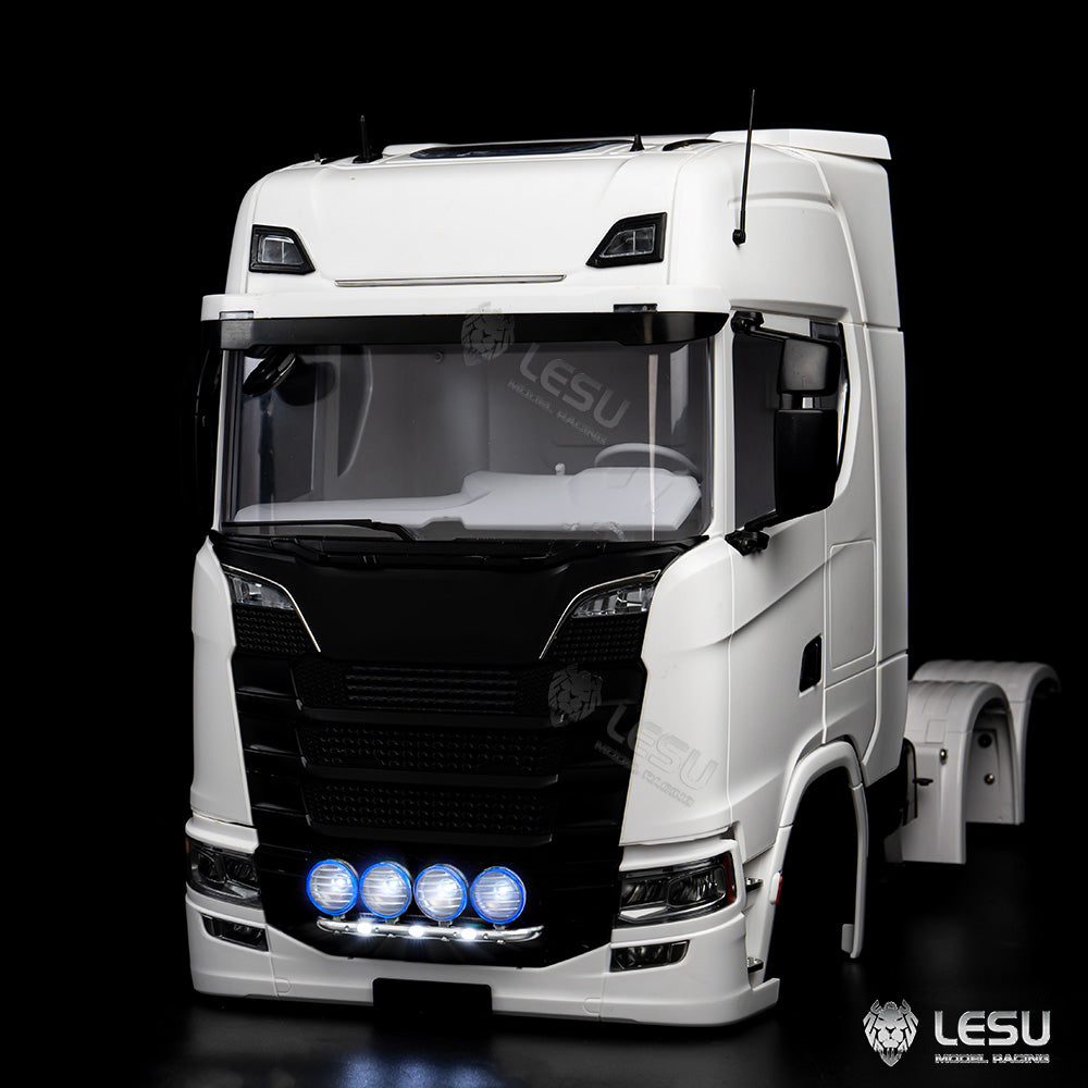LESU Stainless Steel 1/14 Scale Headlight Spot Lamp for 770S R470 R620 RC Tractor Truck Model Radio Control Dumper Spare Part