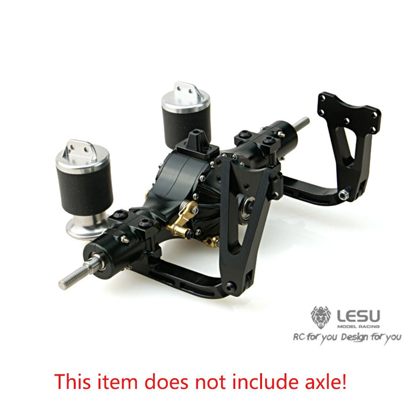 US Stock LESU Metal Pneumatic Rear Axles Suspension Set for 1/14 Remote Control Truck DIY Model Car Vehicle Modle Accessories