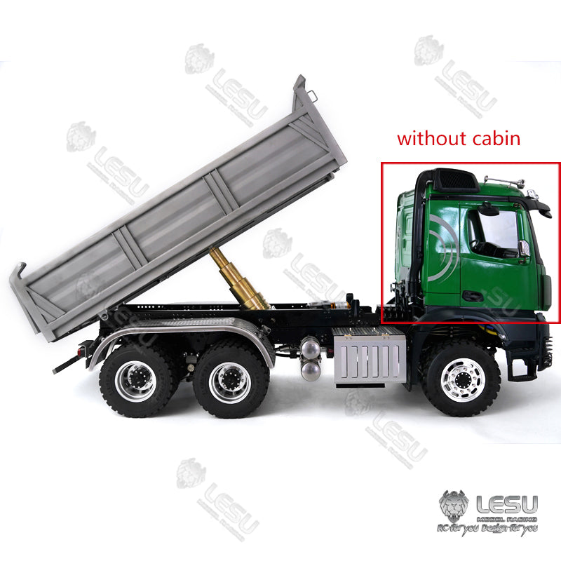 LESU 1/14 Remote Control 3363 3348 6*6 Dumper Truck Construction Vehicle Hydraulic System Motor Sound Light System Servo ESC