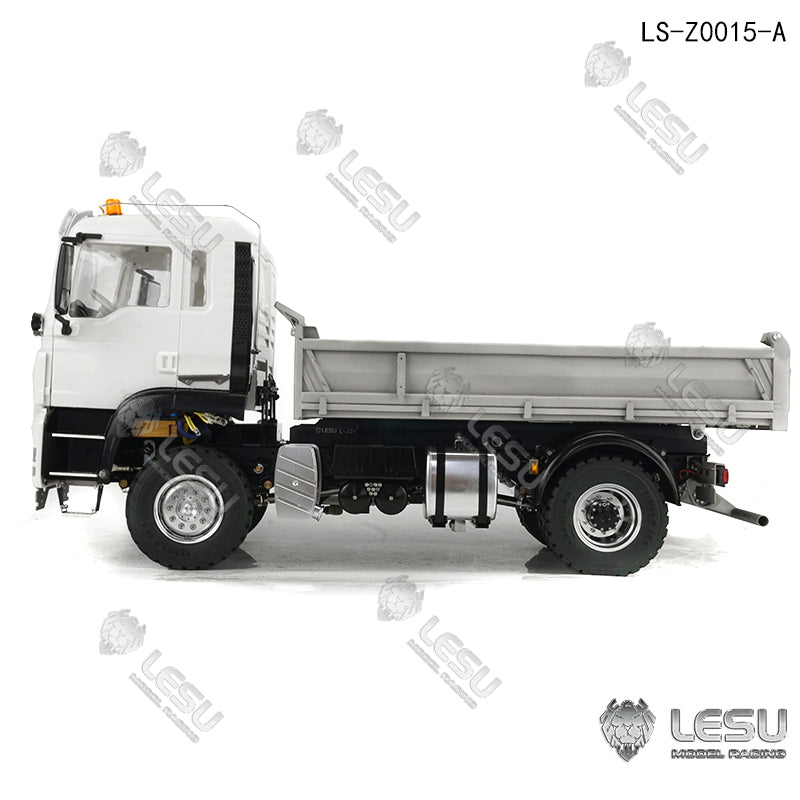 LESU 1/14 Scale Metal 4*4 Chassis TGS Hydraulic Dumper Truck Construction Vehicle Model W/ Light Sound System Motor ESC Servo