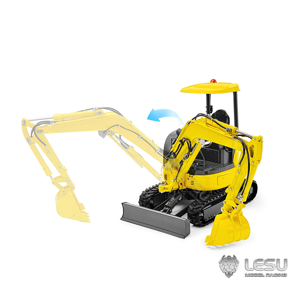 Newly Released LESU 1/14 Mini RC Hydraulic Excavator PC30 Metal Radio Controlled Digger Model Emulated Construction Vehicle Toy