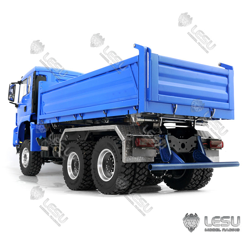 LESU 1/14 Scale Remote Controlled TGS Three-way Transmission Dumper Truck Hydraulic Model W/ Lights Sound System Motor ESC Cab