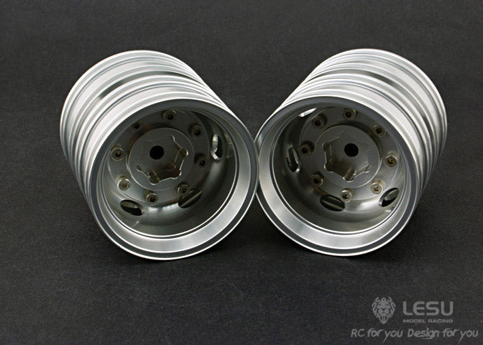 LESU Rear Wheels Metal Hubs for Dumper Tractor Truck Car 1/14 Scale Radio Controlled Car Replacements Spare Parts