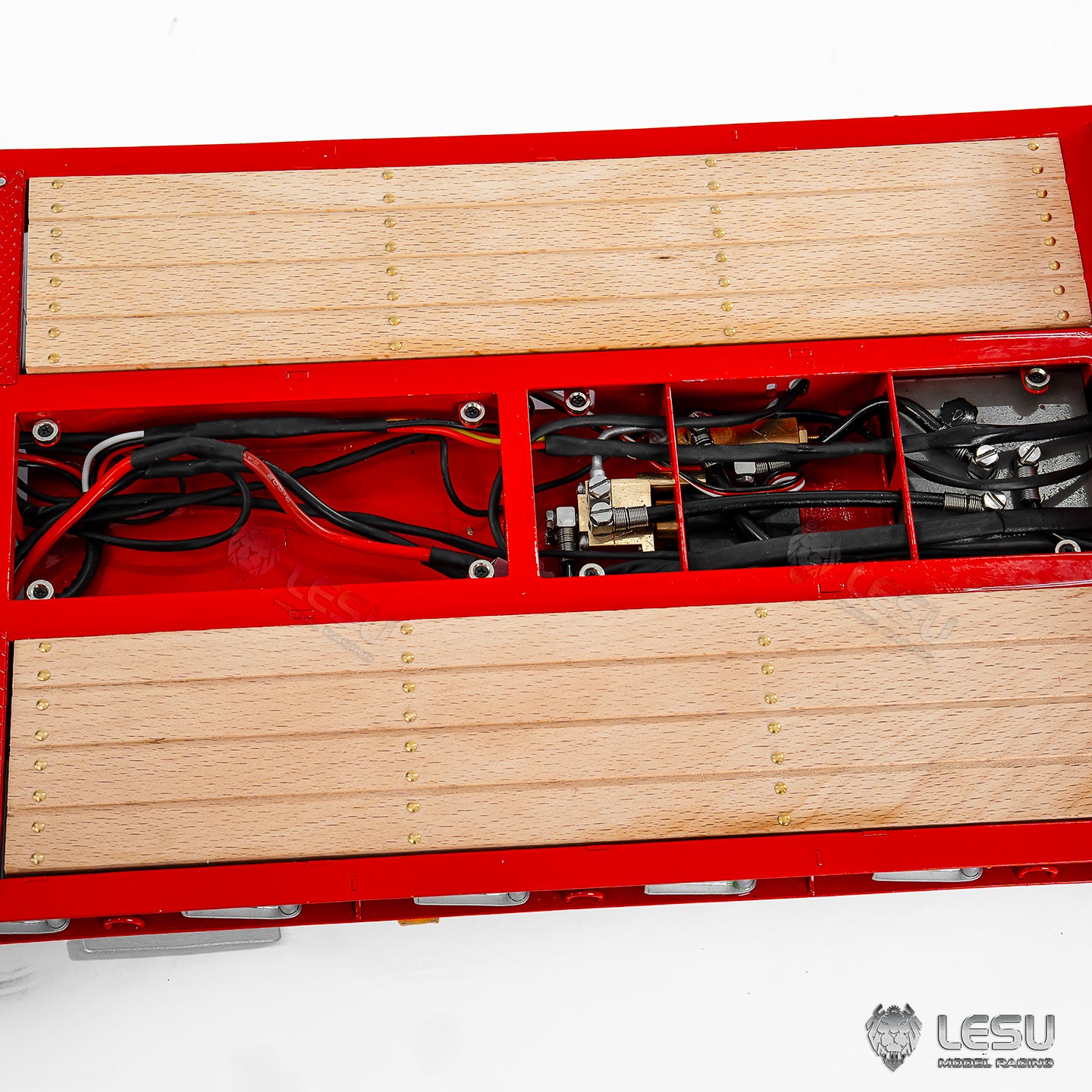 LESU 1/14 Metal Trailer Hydraulic Lifting Tailboard 4 Axles Steering Available Electric Support Legs for DIY RC Tractor Truck