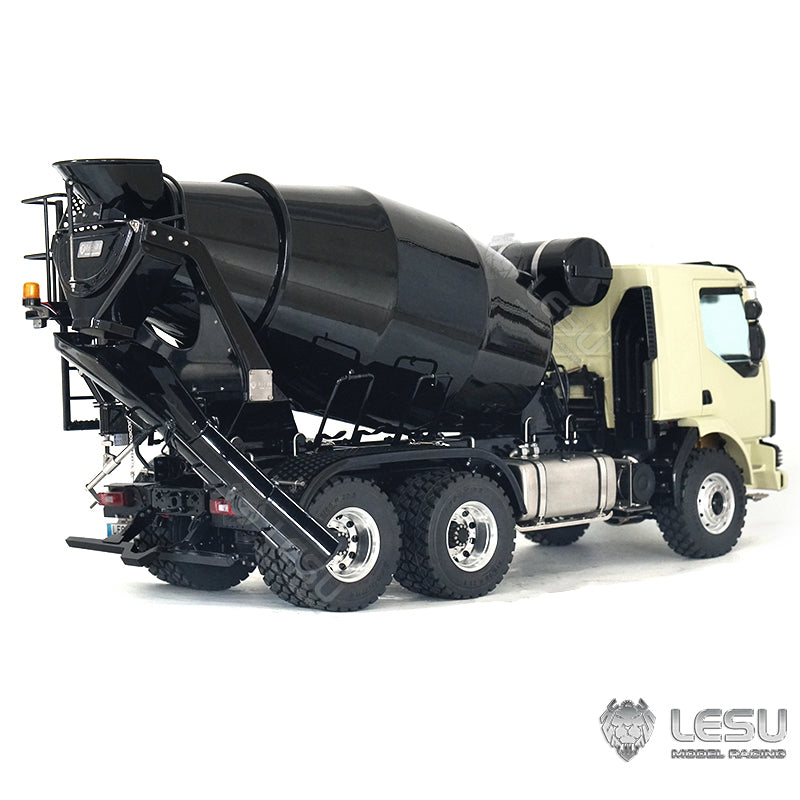 In Stock LESU 1/14 6x6 VOLV RC Metal Concrete Car Mixer Truck Remote Control Vehicles Model Lights 2Speed Transmission Box Diff Lock Axles