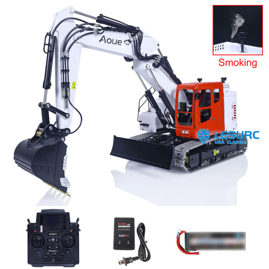 Metal LESU 1/14 RC Hydraulic Equipment Radio Controlled Excavator Aoue ET26L PL18EV Digger Hobby Model Sounds Optional Versions