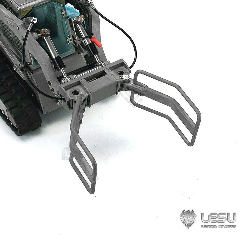 11.11 Flash Sale LESU Metal Fork Bucket Sweeper Brush Cleaner Ripper Scarifier Hay Clamp for 1/14 RC Hydraulic Skid Steer Loader DIY Model B0008 A0008