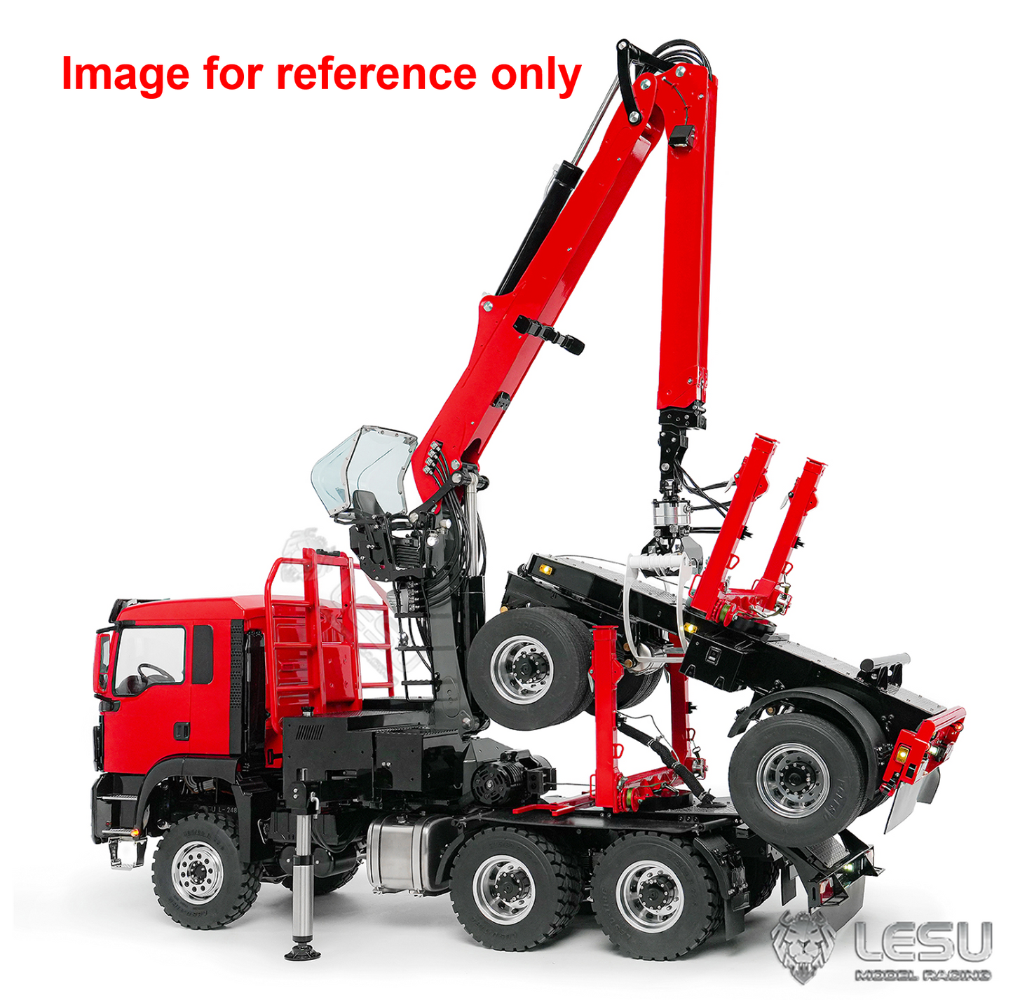 New Arrival Deposit LESU A0052 Z0073 1/14 RC Timber Crane Carrier Forestry Transport Vehicle Long Log Trailer with Hydraulic Support Legs