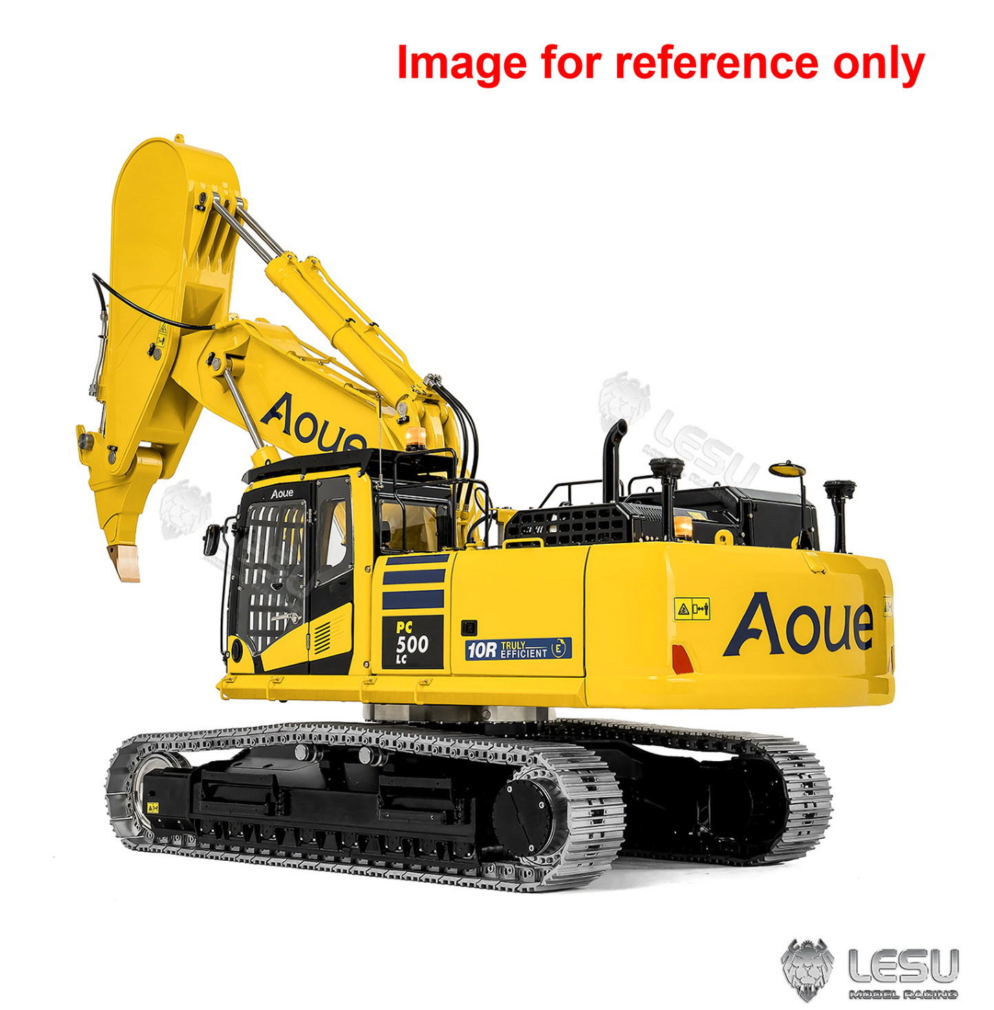 LESU PC500 1/14 RC Metal Excavator B0020 Model Hydraulic Crawler Digger with Rock Arm Light System 3CH Valve Brushless Motor ESC