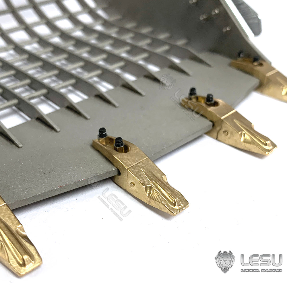 LESU Metal Grille Narrow Bucket for 1/14 ET35 RC Hydraulic Excavator Accessories