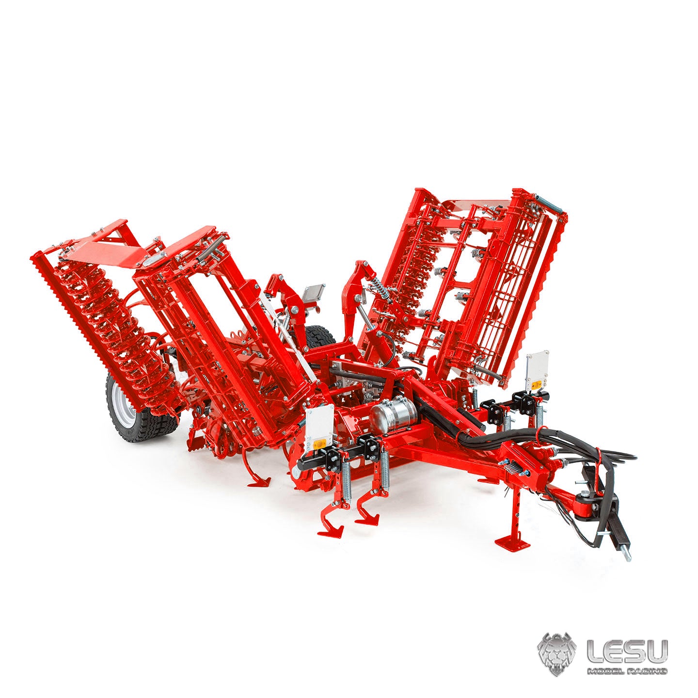 IN Stock LESU AOUE 1050 Metal 4x4 1/14 RC Tractor Truck Hydraulic Agricultural Vehicles K500 Seedbed Pre-sowing Soil Preparation Machine Frsky XE Lite