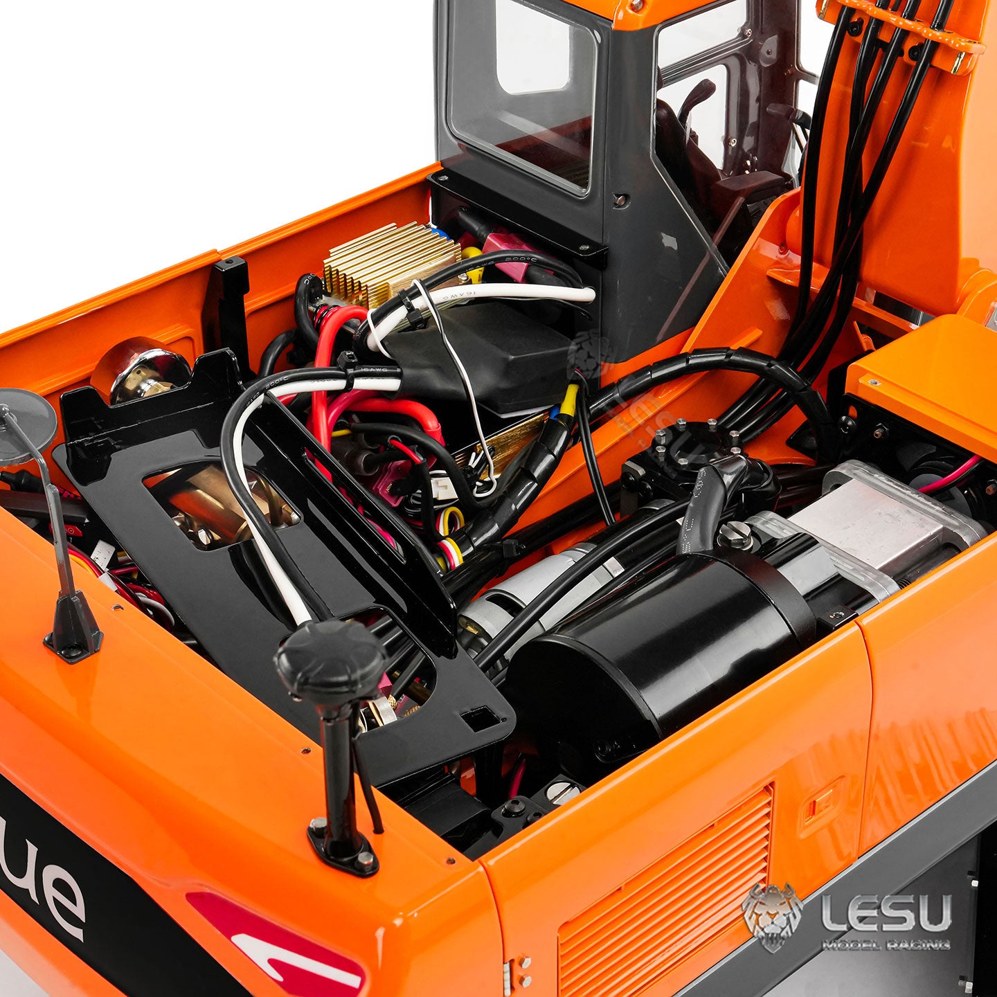 IN STOCK LESU 1/14 RC 90% Metal Hydraulic Digger Aoue DX350LC Remote Control Excavator Finished Model 3CH Valve Relief Valve 4MPA Pump