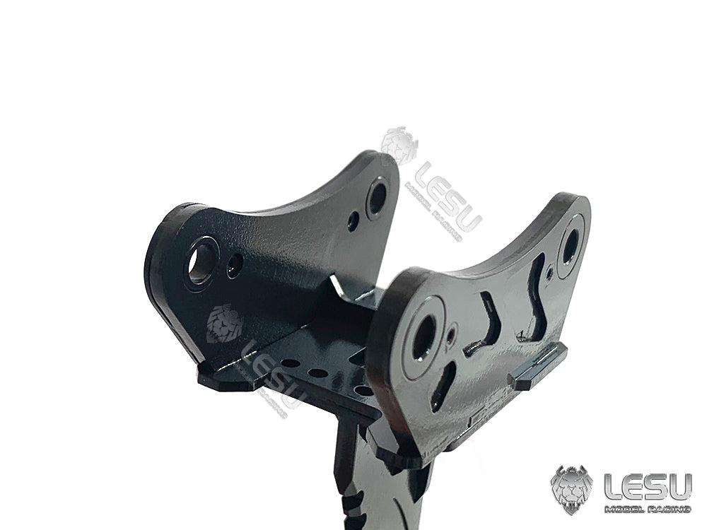 LESU Metal Fork Curved Blade Ripper Quick Release Compactor Tiltable Bucket for RC Excavator 1/14 ET35 Hydraulic Electric Digger