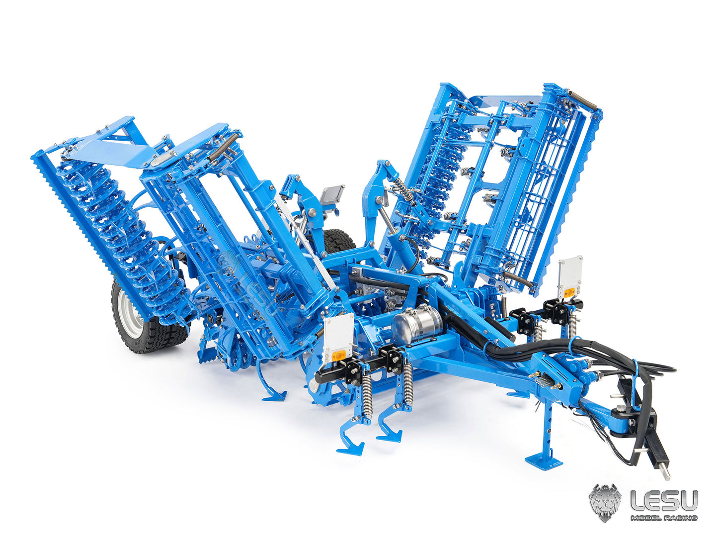 Metal LESU K500 Seedbed Pre-sowing Soil Preparation Machine Planter Plough for 1/14 RC Hydraulic Farm Tractor AOUE 1050 Model